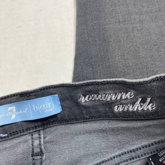 7 for all Mankind B'air Roxanne ankle jeans in gray Size 25 - Picture 6 of 8